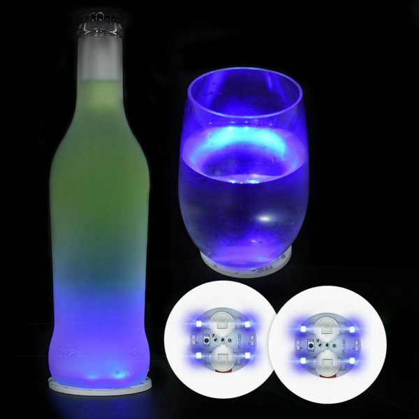 10pcs Led Coaster Light Up Drink Bottle Cup Mat Glow Club Party Bar Decor New (27)