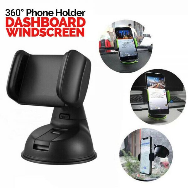 360° In Car Mobile Phone Holder Dashboard Suction Home Universal Mount Windscreen (11)