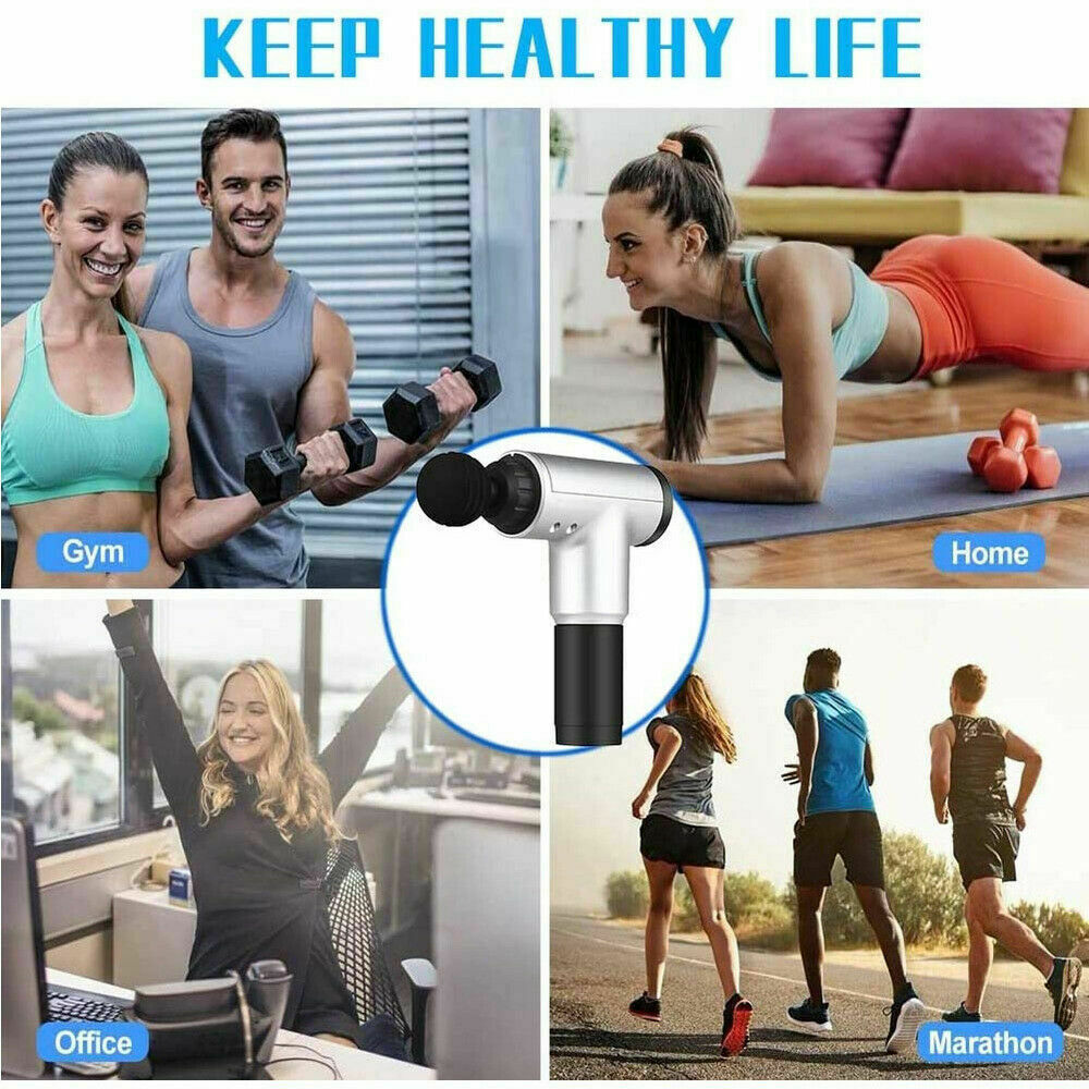 4 Heads Lcd Massage Gun Percussion Massager Muscle Relaxing Therapy Deep Tissue (12)