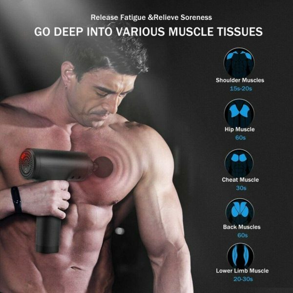 4 Heads Lcd Massage Gun Percussion Massager Muscle Relaxing Therapy Deep Tissue (27)