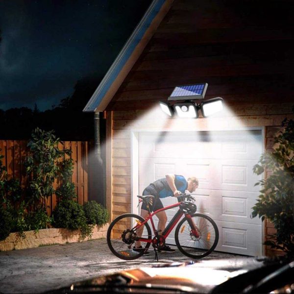 74 Led Solar Powered Pir Motion Sensor Lamp Outdoor Garden Security Wall Light (4)