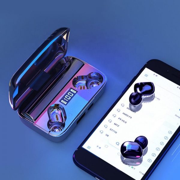A9 Wireless Noise Cancelling In Ear Headphone Led Battery Display Mini Waterproof Earphone (6)