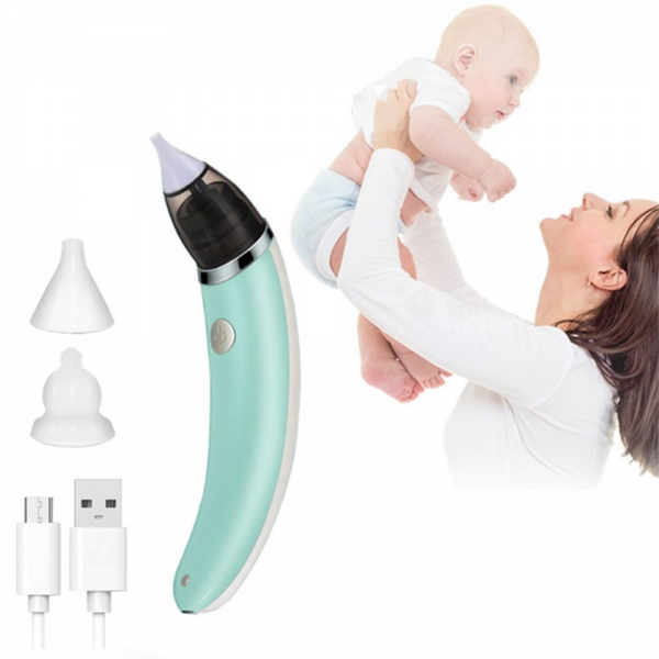 Electric Kids Baby Nasal Aspirator Silicone Vacuum Sucker Nose Mucus Cleaner (1)