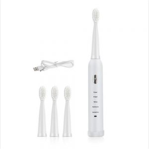 Electric Toothbrush Sonic Rechargeable 5 Modes Kids Adults Brush 4 Heads Usb New (5)