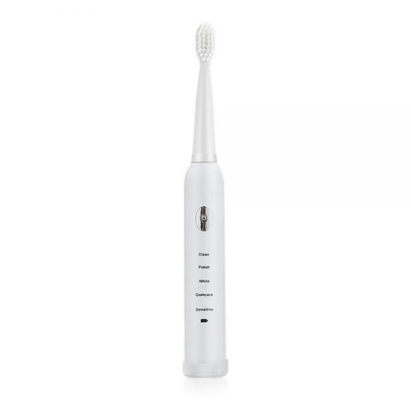 Electric Toothbrush Sonic Rechargeable 5 Modes Kids Adults Brush 4 Heads Usb New (50)