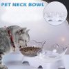Elevated Feeding Water Pet Dog Cat Food Double Bowl Feeder 15 Degree Inclined Transparent (4)