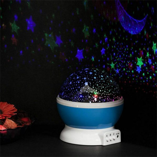 Led Night Lights Rotating Projector Starry Star Sky Light Baby Kids Bedside Lamp (14)