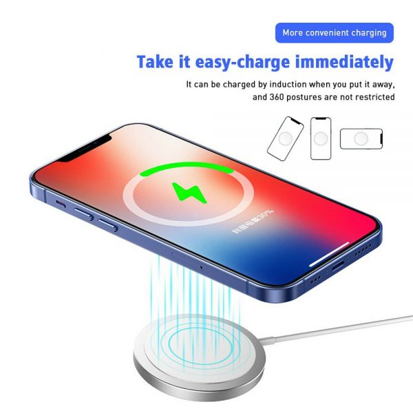 Magsafe Wireless Charger 15w Fast Charge Pad Magnetic For Iphone 12 Pro Max Uk (6)
