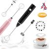 Milk Frother Electric Usb Charging Mixer 3 Speed Portable Coffee Egg Beater Tool (1)