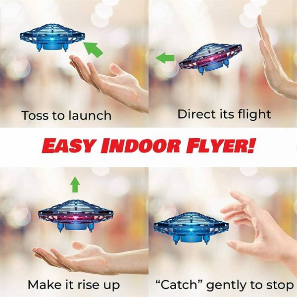 Mini Drone Smart Ufo Aircraft For Kids Flying Toys 360° Rc Hand Control Xmas (2)