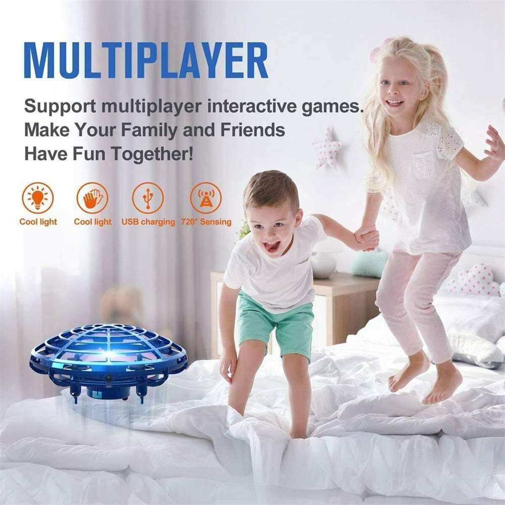 Mini Drone Smart Ufo Aircraft For Kids Flying Toys 360° Rc Hand Control Xmas (7)