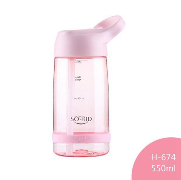 Portable Sports Water Bottle With Leakproof Blue Pink 550ml 850ml 1l (200)