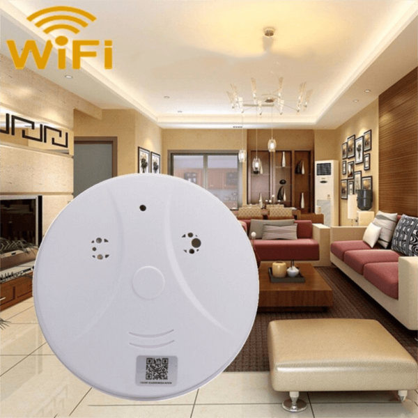 Smoke Detector Wireless Wi Fi Loop Recording Home Security Remote Control Mini Camera Smoke Detector (1)