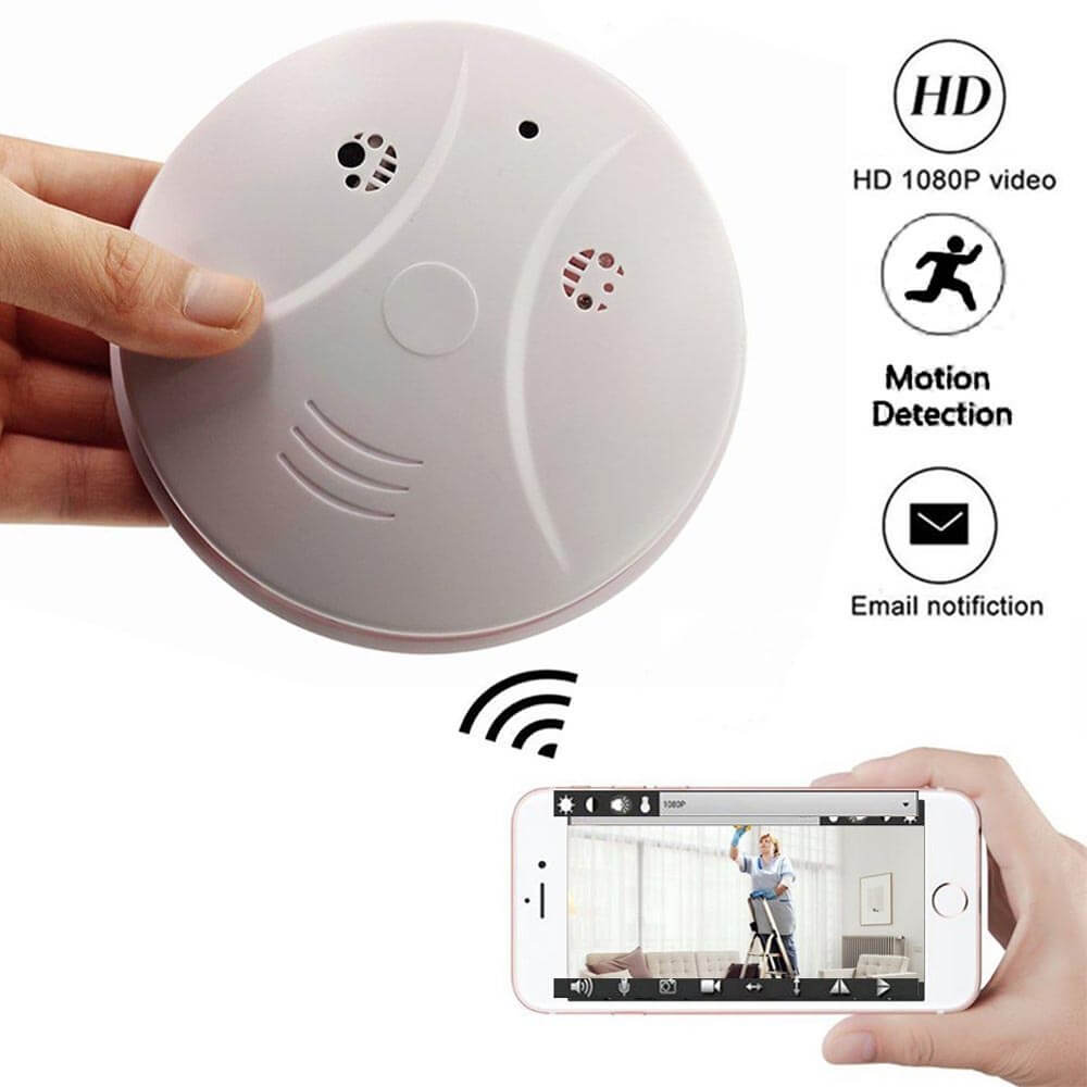 Smoke Detector Wireless Wi Fi Loop Recording Home Security Remote Control Mini Camera Smoke Detector (3)