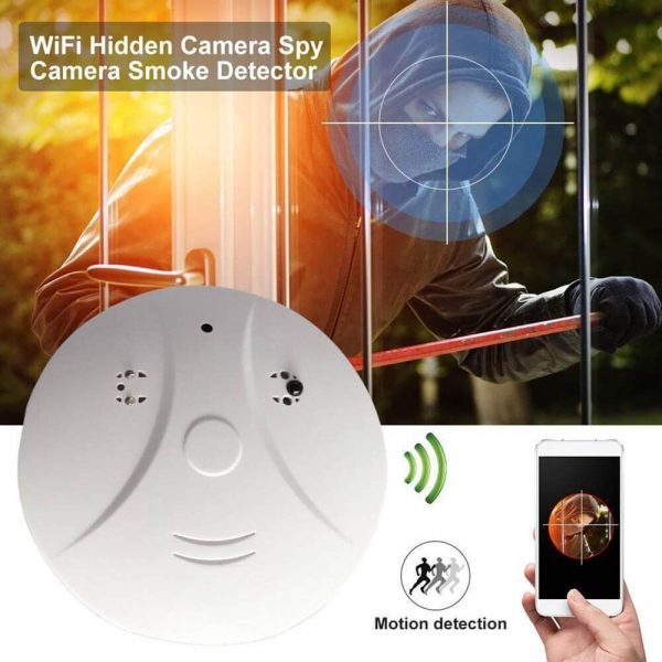 Smoke Detector Wireless Wi Fi Loop Recording Home Security Remote Control Mini Camera Smoke Detector (3)