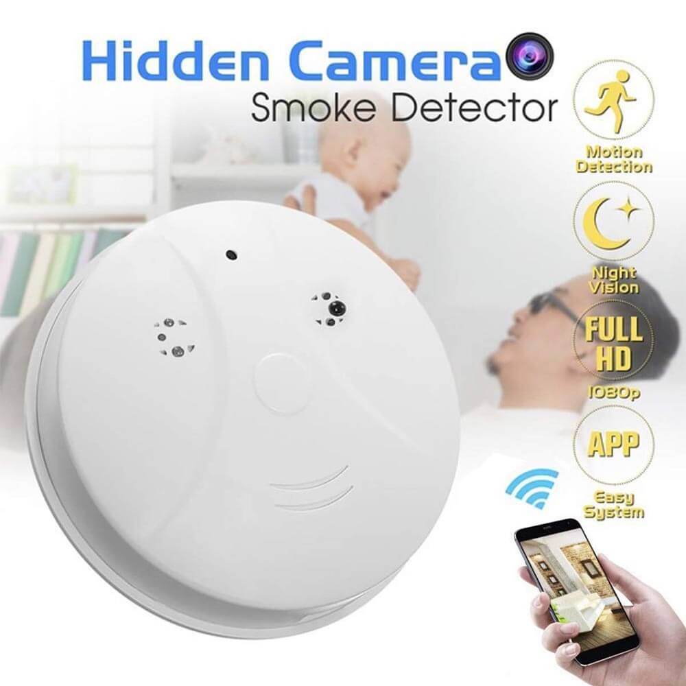 Smoke Detector Wireless Wi Fi Loop Recording Home Security Remote Control Mini Camera Smoke Detector (5)