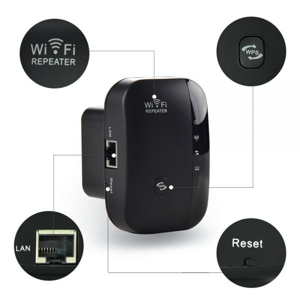 Wifi Range Repeater Amplifier Wireless Signal Extender Network Booster Uk Plug (7)