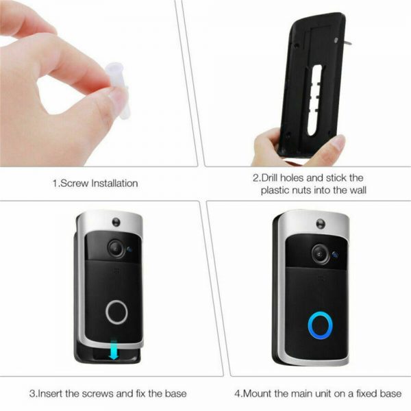 Wireless Wifi Video Doorbell Smart Phone Door Ring Intercom Camera Security Bell (9)