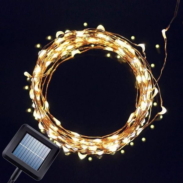 10m Outdoor Solar Copper String Led Outdoor Waterproof String Light Holiday Decoration Garden (2)