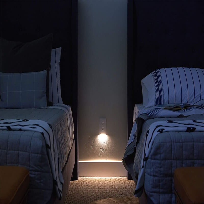 2 Pack Night Light Electrical Outlet Wall Plate With Led Night Lights Automatic Onoff Sensor (8)