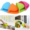 2 Pcs Silicone Extra Thick Mini Oven Mitts Heat Resistant Pot Holder Gloves (1)