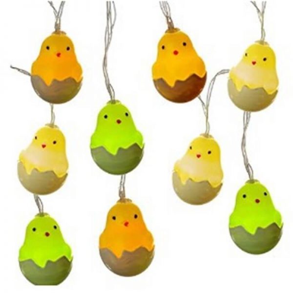 20leds Easter Eggshell Chick Light String Battery Box 3 Meters Colorful Light Led Lamp Night Light (2)