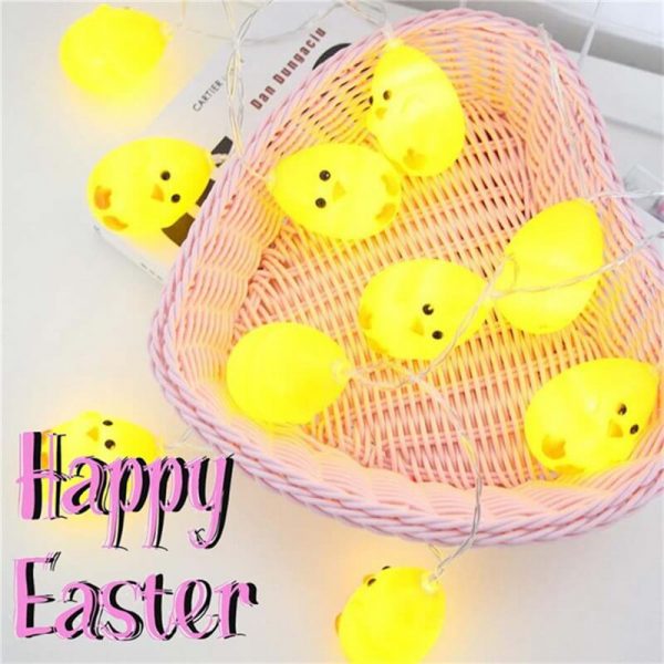 20leds Easter Eggshell Chick Light String Battery Box 3 Meters Colorful Light Led Lamp Night Light (4)