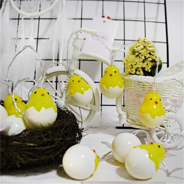 20leds Easter Eggshell Chick Light String Battery Box 3 Meters Colorful Light Led Lamp Night Light (6)