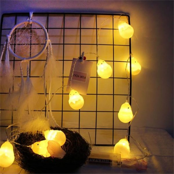 20leds Easter Eggshell Chick Light String Battery Box 3 Meters Colorful Light Led Lamp Night Light (9)