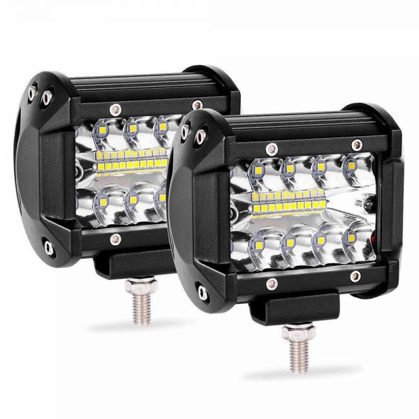 2x 4 Inch 200w Led Work Light Bar Pods Flush Mount Combo Driving 12v Lamps (15)