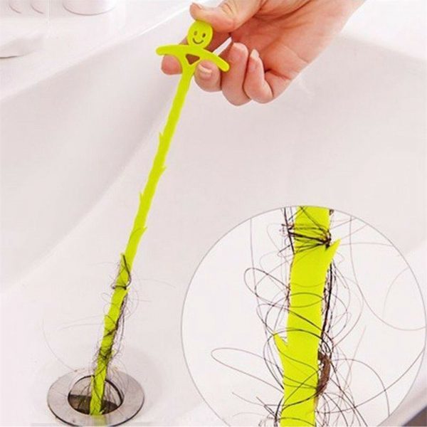 51cm Long Drain Unblocker Stick Tool Hair Remover Sink Shower Bath Cleaner Snake (4)