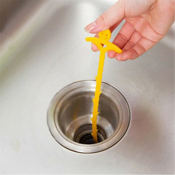 51cm Long Drain Unblocker Stick Tool Hair Remover Sink Shower Bath Cleaner Snake (5)