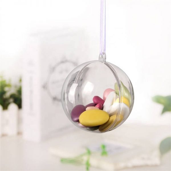 6cm Ps Plastic Transparent Ball Transparent Decorating Christmas Small Plastic Balls (3)