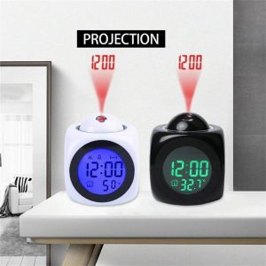Alarm Clock Led Wallceiling Projection Lcd Digital Voice Talking Temperature (11)