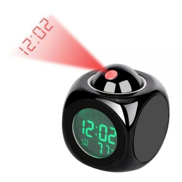 Alarm Clock Led Wallceiling Projection Lcd Digital Voice Talking Temperature (12)