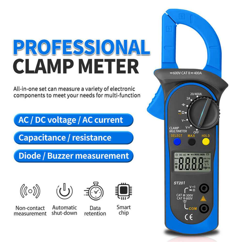 Ammeter Multimeter Handheld Lcd Clamp Digital Acdc Volt Capacitance Tester (12)
