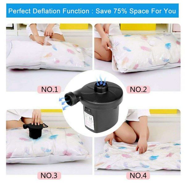 Car Home Electric Air Pump For Paddling Pool Fast Inflator Camping Bed Mattress (12)