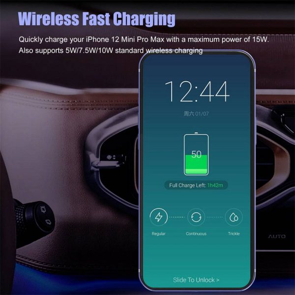 Car Wireless Fast Charger Magnetic Phone Mount Holder For Iphone 12 Pro Max Mini (5)