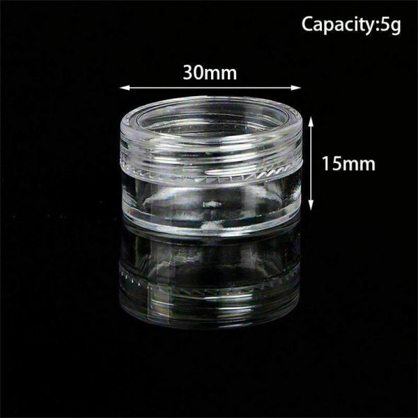 Clear Plastic Empty Cosmetic Sample Pots Art Craft Storage Containers Jars (6)