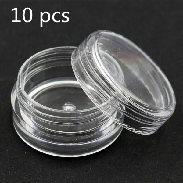 Clear Plastic Empty Cosmetic Sample Pots Art Craft Storage Containers Jars 9 副本