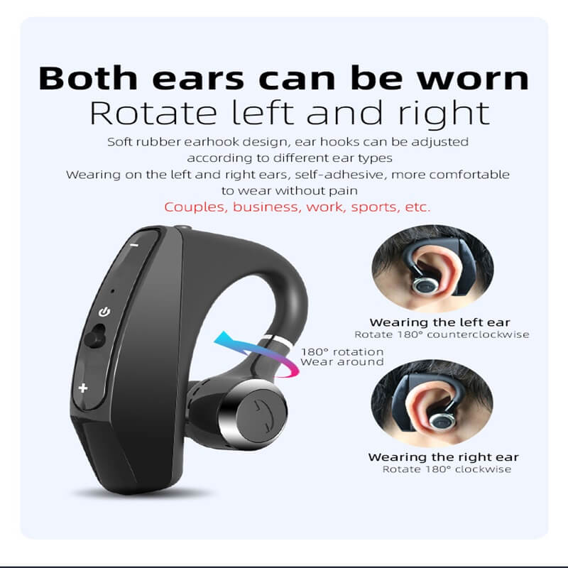 Ear Hook Business Wireless Headset Bluetooth Stereo Wireless With Control Button Bluetooth Earphone (5)