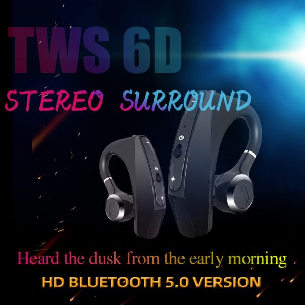 Ear Hook Business Wireless Headset Bluetooth Stereo Wireless With Control Button Bluetooth Earphone (6)