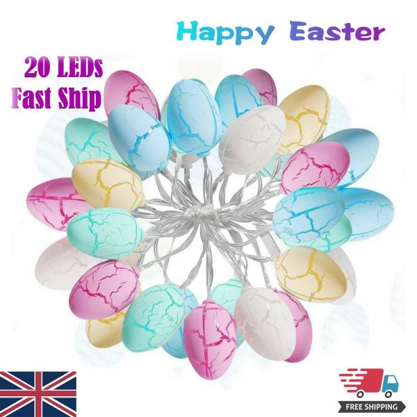 Easter Egg Decorations String Lights Led Festive Fairy Inoutdoor Home Party (10)