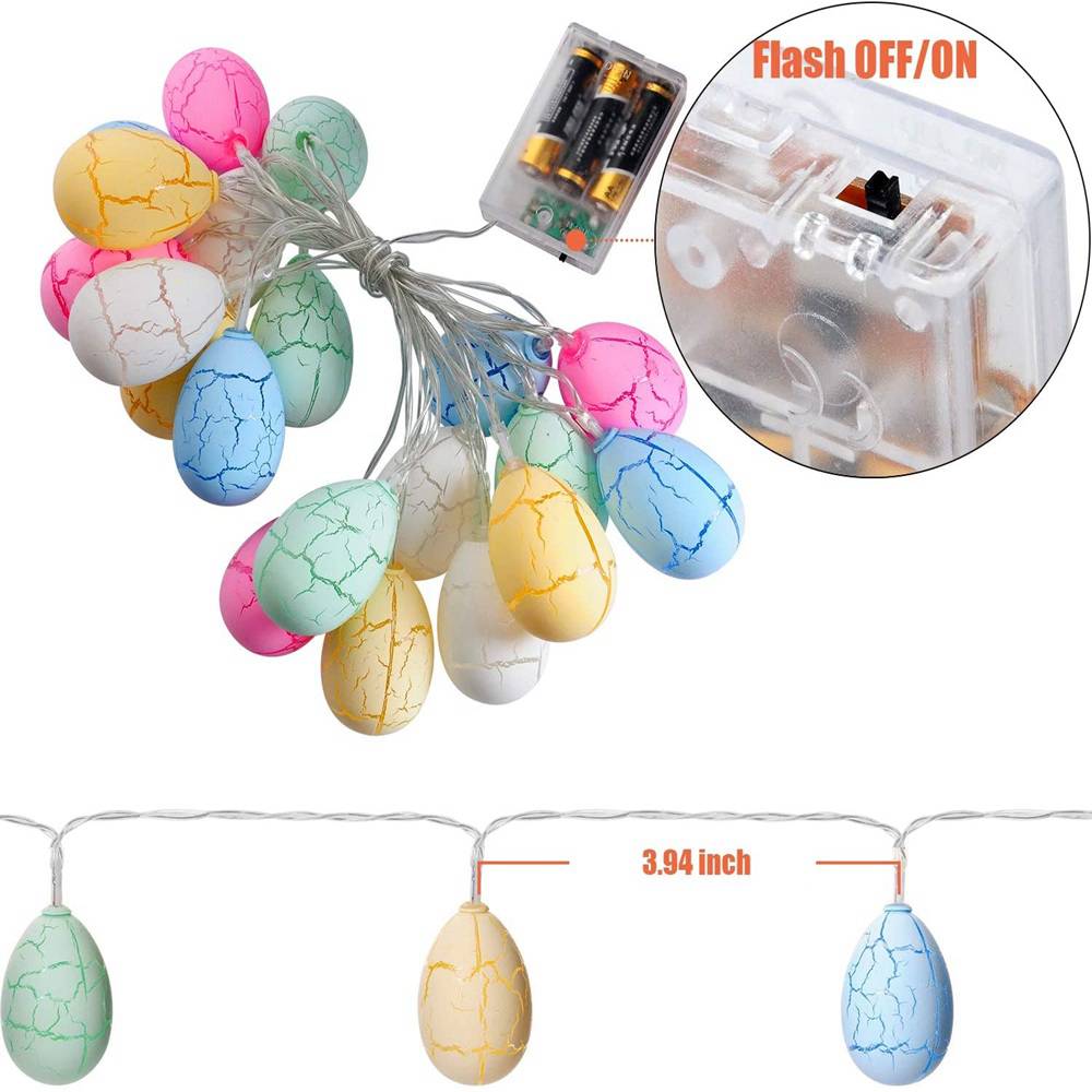 Easter Egg Decorations String Lights Led Festive Fairy Inoutdoor Home Party (4)