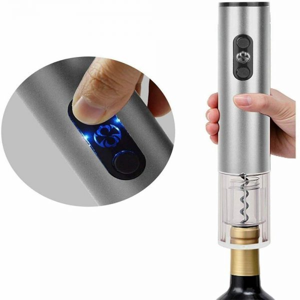 Electric Automatic Quick Wine Bottle Opener Cordless Corkscrew W Foil Cutter (10)