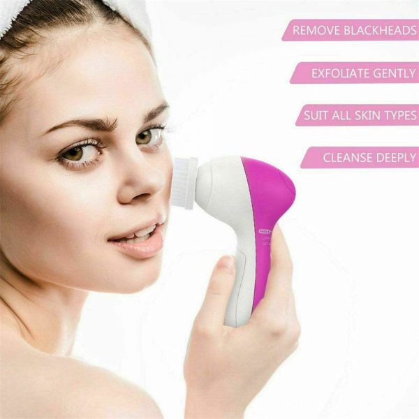 Electric Facial Face Spa Cleansing Brush Beauty Cleanser Exfoliator C7 5 In1 (3)