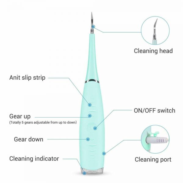 Electric Ultrasonic Sonic Tooth Cleaner Teeth Stains Tartar Remover Whitening (10)