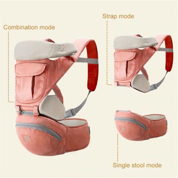 Ergonomic Baby Carrier Adjustable Backpack Infant Hip Seat Born Breathable (14)
