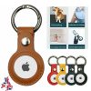For Apple Airtag Leather Loop Holder Keyring Carry Case Air Tag Tracker Air Tag (12)