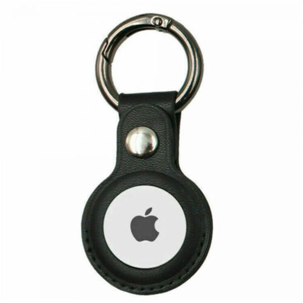For Apple Airtag Leather Loop Holder Keyring Carry Case Air Tag Tracker Air Tag 4